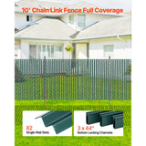 Bottom Locking Privacy Slats, Single-Wall Vertical Bottom-Locking Slats for Chain-Link Fence, High-Density HDPE Chain Link Slats Ideally Fit 1.2 m High Fence for Garden Farm Sports Field(Green)