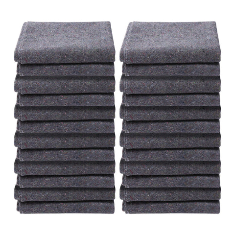 Moving Blankets, 1829 x 1372 mm, 12 kg/dz Weight, 12 Pack, Professional Recycled Cotton Packing Blanket, Large Heavy Duty Shipping Mover Pads Perfect for Protecting Furniture, Floors, Appliances