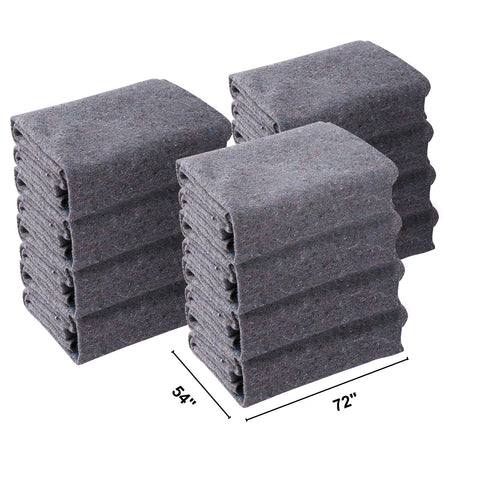 Moving Blankets, 1829 x 1372 mm, 12 kg/dz Weight, 12 Pack, Professional Recycled Cotton Packing Blanket, Large Heavy Duty Shipping Mover Pads Perfect for Protecting Furniture, Floors, Appliances