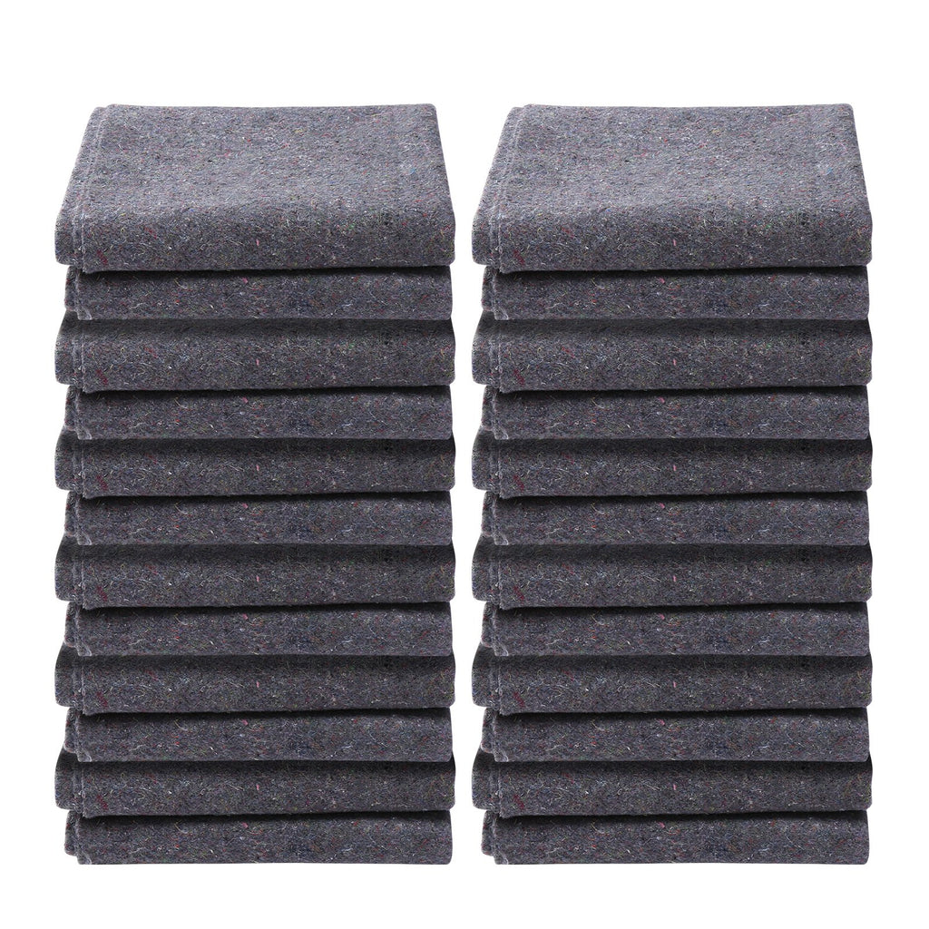 Moving Blankets, 1829 x 1372 mm, 12 kg/dz Weight, 12 Pack, Professional Recycled Cotton Packing Blanket, Large Heavy Duty Shipping Mover Pads Perfect for Protecting Furniture, Floors, Appliances