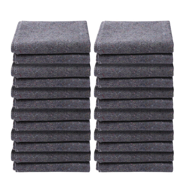 Moving Blankets, 1829 x 1372 mm, 12 kg/dz Weight, 12 Pack, Professional Recycled Cotton Packing Blanket, Large Heavy Duty Shipping Mover Pads Perfect for Protecting Furniture, Floors, Appliances