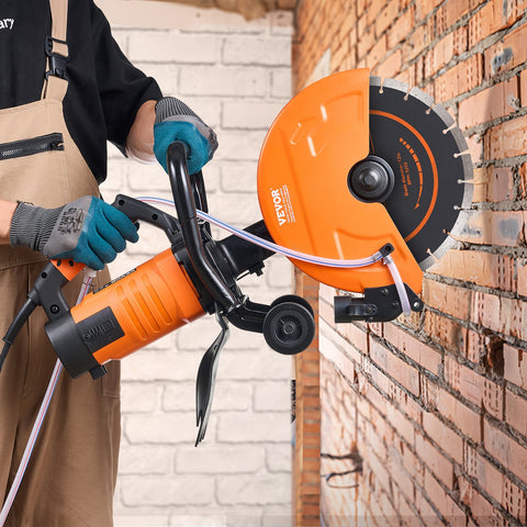 30.48cm Electric Concrete Saw Wet/Dry Saw Cutter with Water Pump and Blade