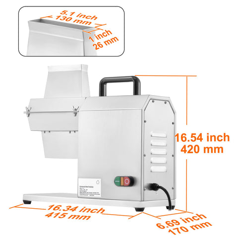 Commercial Meat Tenderizer, Heavy Duty Stainless Steel Kitchen Tool with Handle, Meat Tong, and Cleaning Brush, 450W Electric Meat Tenderizer Machine for Beef, Turkey, Chicken, Pork, and Fish