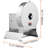 Electric Vegetable Slicer, 0-0.5"/0-12mm Thickness Adjustable Commercial Slicer Machine, Convertible to Manual, Stainless Steel Food Cutter Slicing Machine, Large Feed Port for Potato, Tomato