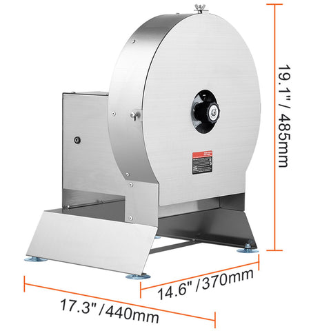 Electric Vegetable Slicer, 0-0.5"/0-12mm Thickness Adjustable Commercial Slicer Machine, Convertible to Manual, Stainless Steel Food Cutter Slicing Machine, Large Feed Port for Potato, Tomato