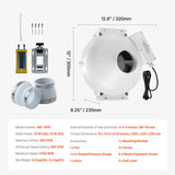 4" to 4.5" Radon Mitigation Fan System Kit Quiet 260 CFM Inline Duct Fan