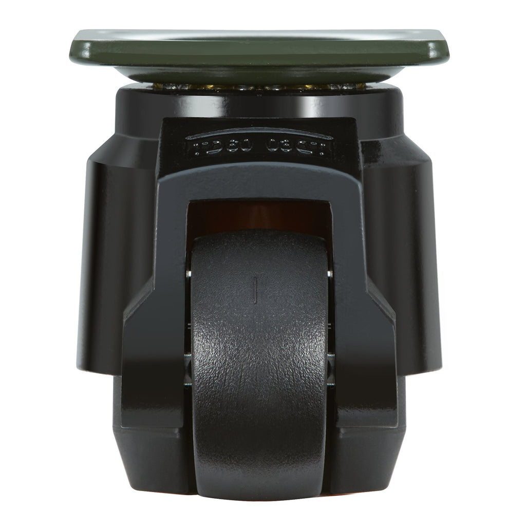 Leveling Casters, Set of 4, 500 kg Total Load Capacity, 50.8 mm, Heavy Duty with Upgraded Handle Design, 360 Degree Swivel Caster Wheels, Adjustable Casters with Feet for Workbench, Machine