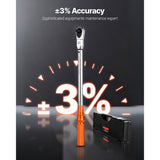 Adjustable Click Torque Wrench, 1/2 Inch Drive, 20-160 lbf-ft/27.1-216.8 N.m, Dual-direction and Dual Range Scales, 72-Tooth, ±2% Precision, with Adapter Interchangeable Jaw and Ratchet Head