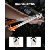 Adjustable Click Torque Wrench, 1/2 Inch Drive, 20-160 lbf-ft/27.1-216.8 N.m, Dual-direction and Dual Range Scales, 72-Tooth, ±2% Precision, with Adapter Interchangeable Jaw and Ratchet Head