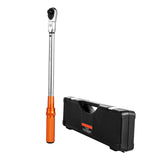Adjustable Click Torque Wrench, 1/2 Inch Drive, 20-160 lbf-ft/27.1-216.8 N.m, Dual-direction and Dual Range Scales, 72-Tooth, ±2% Precision, with Adapter Interchangeable Jaw and Ratchet Head