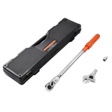 Adjustable Click Torque Wrench, 1/2 Inch Drive, 20-160 lbf-ft/27.1-216.8 N.m, Dual-direction and Dual Range Scales, 72-Tooth, ±2% Precision, with Adapter Interchangeable Jaw and Ratchet Head