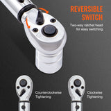 Torque Wrench Adjustable Torque Wrench 1/4" Drive 20-200in.lb/2.3-23Nm