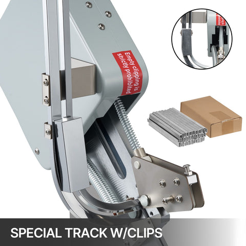 Manual U-shape Sausage Clipper Clipping Machine Food Clipping Maker for Sausage Packing Sealing with 2 Boxes of Buckles 8000pcs