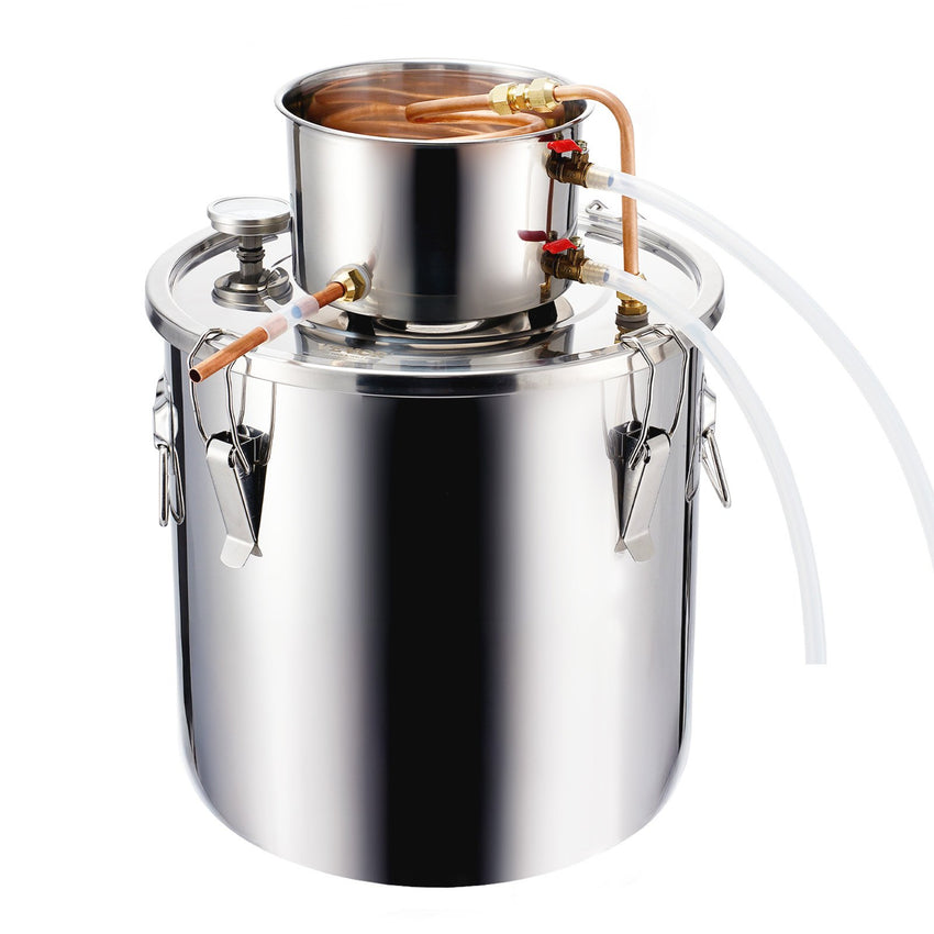 VEVOR Moonshine Still 8 Gal Water Alcohol Distiller Brewing Kit Stainless Steel