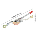 Rope Puller, 3/4 Ton Pulling Capacity, with 30.48 m of 15 mm dia. Rope, 2 Hook, Come Along Winch, Heavy Duty Ratchet Power Puller Tool for Moving Boats, Securing Items, Transporting Logs