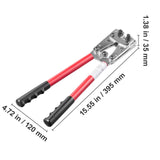 Battery Cable Lug Crimping Tool, 10-1/0AWG with Cable Cutter and 95PCS Copper Ring Terminals, 6 Wire Sizes Crimping Die and 100pcs Heat Shrink Tubes, for Heavy Duty Wire Lugs