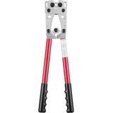 Battery Cable Lug Crimping Tool, 10-1/0AWG with Cable Cutter and 95PCS Copper Ring Terminals, 6 Wire Sizes Crimping Die and 100pcs Heat Shrink Tubes, for Heavy Duty Wire Lugs
