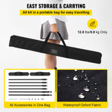Telescopic Backdrop Banner Stand 8' x 8' Banner Stand Adjustable Step and Repeat Backdrop Banner Stand Retractable Banner Stand with Carrying Bag (8 ft)