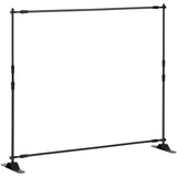 Telescopic Backdrop Banner Stand 8' x 8' Banner Stand Adjustable Step and Repeat Backdrop Banner Stand Retractable Banner Stand with Carrying Bag (8 ft)