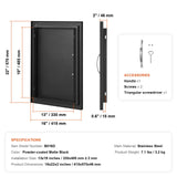 BBQ Access Door, 415x570 mm Single Outdoor Kitchen Door, Cold Plate Flush Mount Door, Wall Vertical Door with Handle, for BBQ Island, Grilling Station, Outside Cabinet
