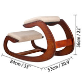Ergonomic Kneeling Chair Wooden Neck Pain Relief Relieve Fatigue Wood Stool