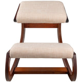 Ergonomic Kneeling Chair Wooden Neck Pain Relief Relieve Fatigue Wood Stool