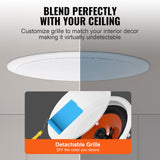 4 PCs 203.2 mm in Ceiling Speakers, 100-Watts, Flush Mount Ceiling & in-Wall Speakers System with 8ΩImpedance 89dB Sensitivity, for Home Kitchen Living Room Bedroom or Covered Outdoor Porches