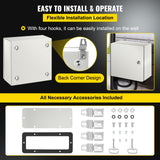 NEMA Steel Enclosure, 12 x 12 x 6''steel electrical box
electrical enclosur NEMA 4X Steel Electrical Box, IP66 Waterproof & Dustproof, Outdoor/Indoor Electrical Junction Box, with Mounting Plat