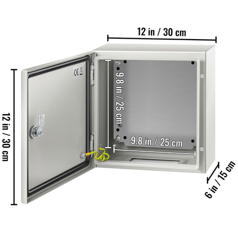 NEMA Steel Enclosure, 12 x 12 x 6''steel electrical box
electrical enclosur NEMA 4X Steel Electrical Box, IP66 Waterproof & Dustproof, Outdoor/Indoor Electrical Junction Box, with Mounting Plat