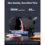Meat Slicer 180W 190 mm Electric Deli Food Slicer for Meat Bread Cheese
