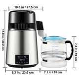 4L Water Distiller 1.5L/H Distilled Water Maker Timing Dual-Temp Silver