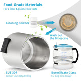 4L Water Distiller Distilled Water Maker 1 L/H w/ Timing Dual-Temp Silver