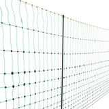 Electric Fence Netting, 0.88 x 49.98 m, PE Net Fencing with Posts & Double-Spiked Stakes, Utility Portable Mesh for Goats, Sheep, Lambs, Deer, Hogs, Dogs, Used in Backyards, Farms, and Ranches