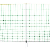 Electric Fence Netting, 0.88 x 49.98 m, PE Net Fencing with Posts & Double-Spiked Stakes, Utility Portable Mesh for Goats, Sheep, Lambs, Deer, Hogs, Dogs, Used in Backyards, Farms, and Ranches
