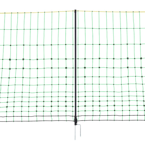 Electric Fence Netting, 0.88 x 49.98 m, PE Net Fencing with Posts & Double-Spiked Stakes, Utility Portable Mesh for Goats, Sheep, Lambs, Deer, Hogs, Dogs, Used in Backyards, Farms, and Ranches