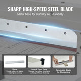 Heavy Duty Paper Cutter, 304.8 mm Industrial Commercial Guillotine Paper Cutter for A4 Paper, 400 Sheet Capacity, Solid Steel Construction, Stack Paper Trimmer for Office Home School Shop, White