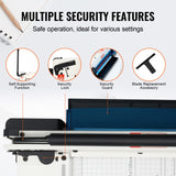 Heavy Duty Paper Cutter, 304.8 mm Industrial Commercial Guillotine Paper Cutter for A4 Paper, 400 Sheet Capacity, Solid Steel Construction, Stack Paper Trimmer for Office Home School Shop, White
