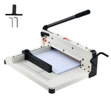 Heavy Duty Paper Cutter, 304.8 mm Industrial Commercial Guillotine Paper Cutter for A4 Paper, 400 Sheet Capacity, Solid Steel Construction, Stack Paper Trimmer for Office Home School Shop, White