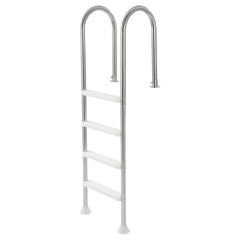 VEVOR 4-Step Stainless Steel Pool Ladder of 2 Handrail for 1371.6 mm Decked Pool