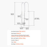Thickened 4-Step Pool Ladder of Double Handrails for 1219.2-1371.6mm Pool
