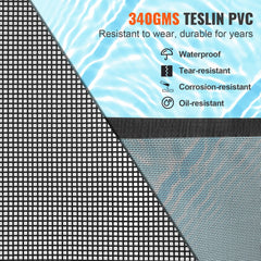 VEVOR Pool Fence, 4 x 12 FT Pool Fences for Inground Pools, Removable Child Safety Pool Fencing, Easy DIY Installation Swimming Pool Fence, 340gms Teslin PVC Pool Fence Mesh Protects Kids and Pets