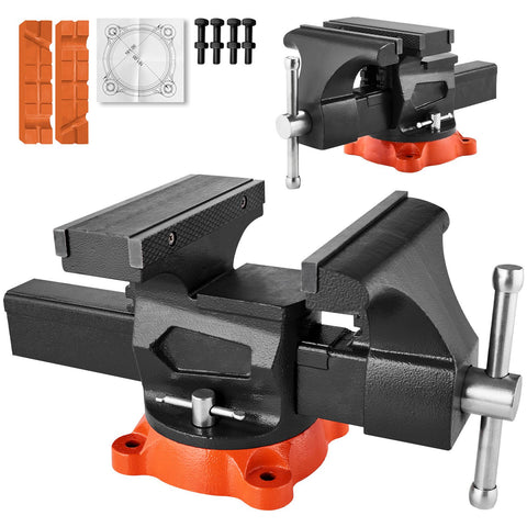 203 mm Bench Vice Multipurpose Heavy Duty Ductile Iron Swivel Locking Base
