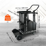 Welding Cart, 2-Tier Heavy Duty Welder Cart with Anti-Theft Lockable Cabinet, 265LBS Weight Capacity, 360° Swivel Wheels, Tank Storage Safety Chains, Welding Cabinet for TIG, ARC, Plasma Cutter