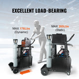 Welding Cart, 2-Tier Heavy Duty Welder Cart with Anti-Theft Lockable Cabinet, 265LBS Weight Capacity, 360° Swivel Wheels, Tank Storage Safety Chains, Welding Cabinet for TIG, ARC, Plasma Cutter