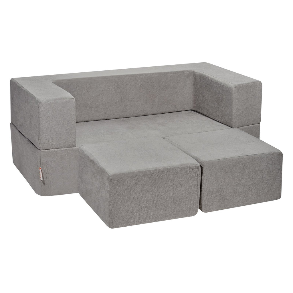Modular Kids Play Couch 4Pcs DIY Creative Child Sectional Sofa Dark Grey