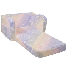 VEVOR Foldable Baby Chair 2-in-1 Baby Lounger Couch Glow in Dark Kids Sofa