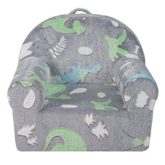 VEVOR Toddler Chair Glow in the Dark Plush Baby Chair Playroom Furniture Grey