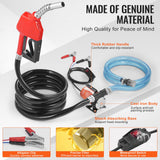 Fuel Transfer Pump 12V 8 GPM 1/6 HP Diesel Pump with Auto Fuel Nozzle
