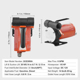 Fuel Transfer Pump 12V 8 GPM 1/6 HP Diesel Pump with Auto Fuel Nozzle