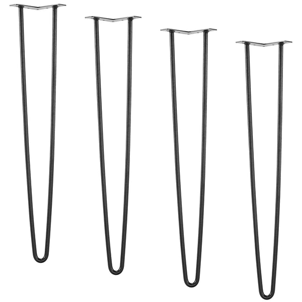 VEVOR 711.2MM Hairpin Furniture Legs, Metal Home DIY Projects for Nightstand, Coffee Table, Desk, 226.8KG Load Capacity with Rubber Floor Protectors, Metal Heavy Duty Sturdy Modern Table Legs, 4PCS